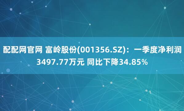 配配网官网 富岭股份(001356.SZ)：一季度净利润3497.77万元 同比下降34.85%